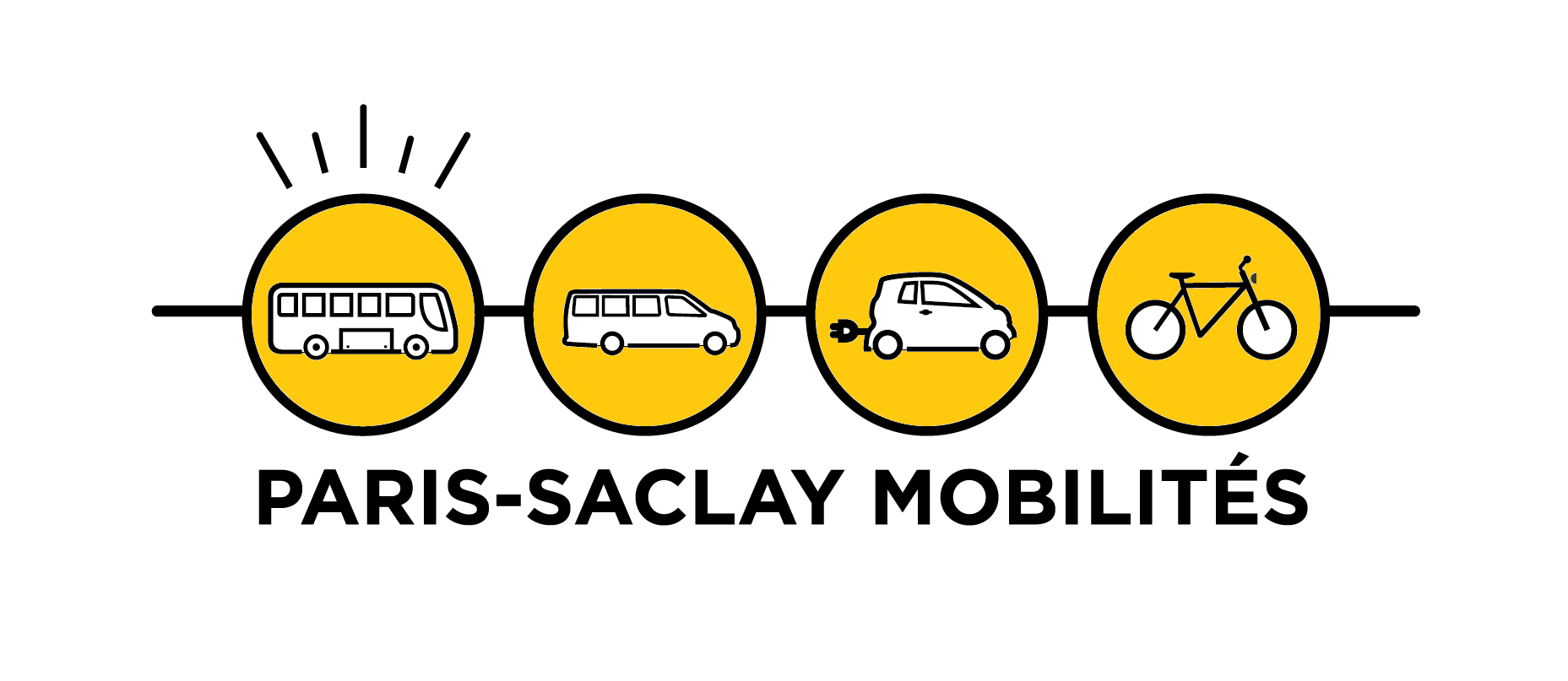 logo paris saclay mobilites bus jaune